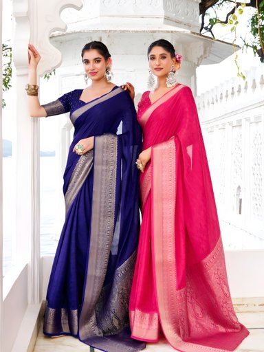 Beautiful Chinon saree | Code AS585 GH