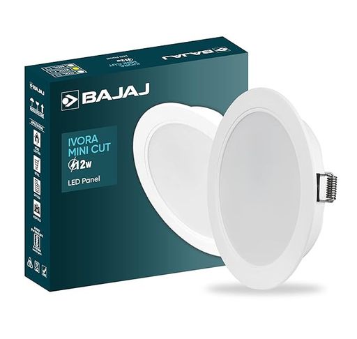 Bajaj Ivora 12W Recessed Down Light for Ceiling| False Ceiling Required | Cut Out - 4 inch | Cool Day Light | Energy Efficient  Model number	830659