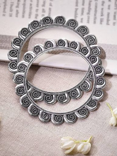Artisan-Crafted Silver Plated Bangles