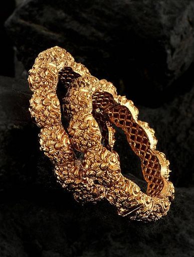 Gold Tone Temple Bangles