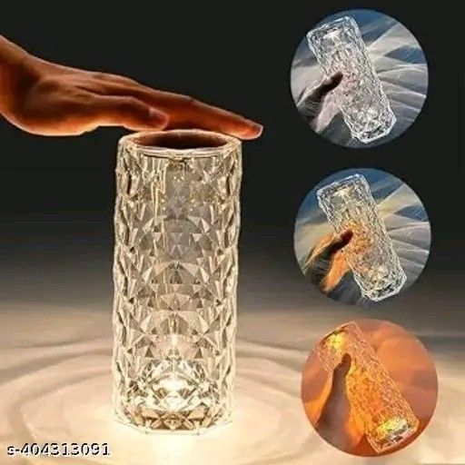 Crystal Diamond Table Lamp Dimmable Touch And Remote Control Romantic 16 Color Diamond Table Lamps Usb Rechargable pack oof 1