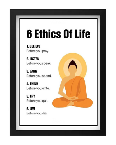 BUDDHA"S SIX ETHICS OF PHOTO FRAME