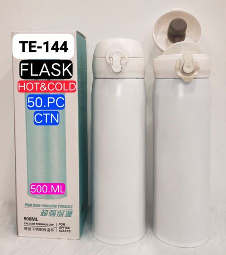 *TE-144**Only WHITE 500ml Hot & Cold Vacuum Bottle