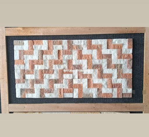 White and Pink Step Stone "12 x  12"