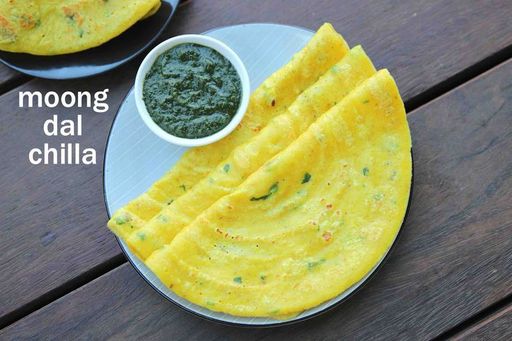 Moong Dal Cheela. Desi Ghee.