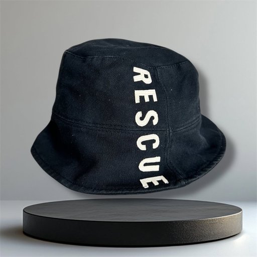 BLACK “RESCUE” BUCKET HAT 🖤🤍