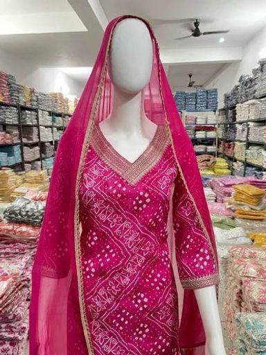 Pink Embroidered Suit with Graceful Dupatta