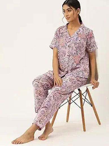 Stylish Floral Printed Night Suit
