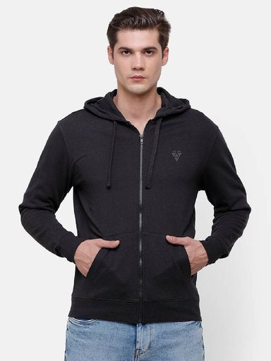 Men's Black sweatshirt with hoodie