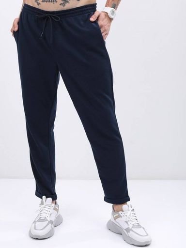 Men Navy Regular Fit Trackpant