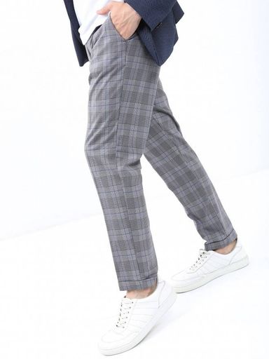 Men Checked Trouser 