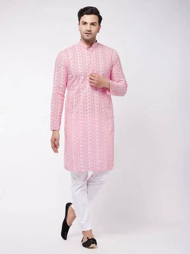  Regular Fit Cotton Kurta & Pyjamas Set