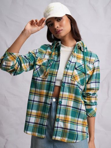 Checked Oversized Fit Casual Shirt