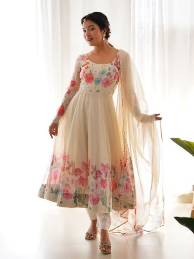 Georgette Printed Stitched Kurta