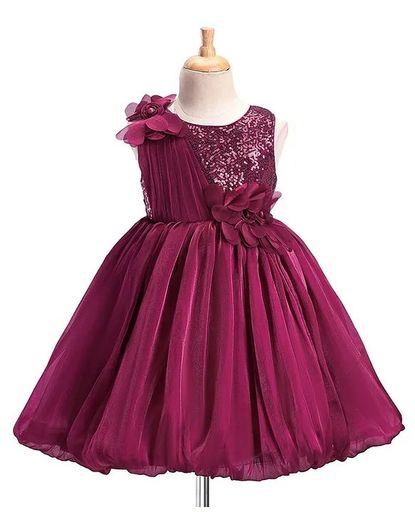 Wooven Sleeveless Fit and Flare Party Dress 