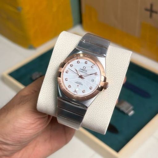 Omega Constellation Two Tone Marble Pearl Dial