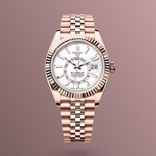 Rolex Sky Dweller Eve Rosegold White Dial Jubilee
Strap