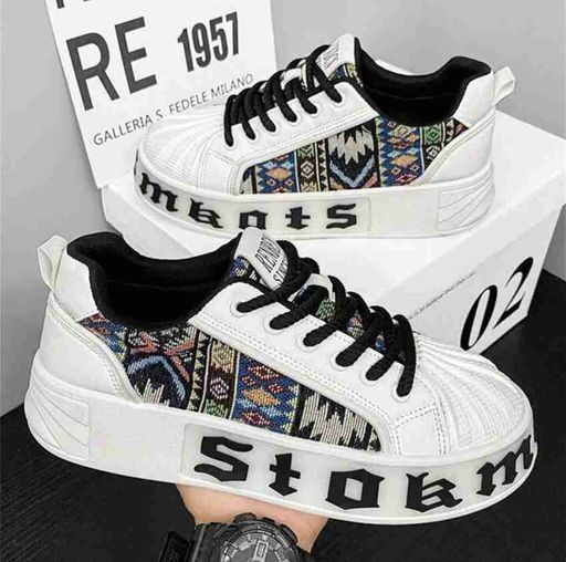 Unique Sneakers For MenName: Unique Sneakers For MenMaterial: PUSole Material: RubberFastening & Back Detail: Lace-UpSizes:IND-6, IND-7, IND-8, IND-9Country of Origin: India