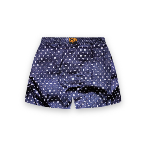 Navy Blue Colour Boxer Short Cotton Printed For Men's (Size: L)
