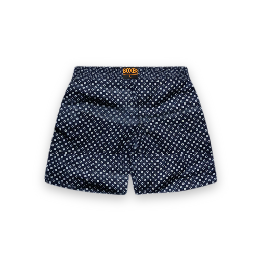 Dark Blue Colour Cotton Printed Boxer Short For Men's (Size: L)