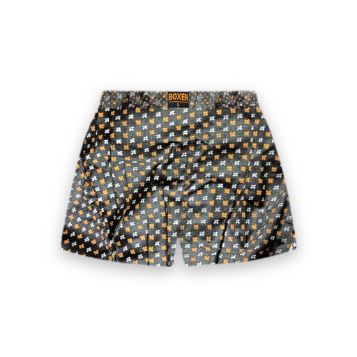 Blue Charcoal Colour Cotton Printed Boxer Short For Men's (Size: L)