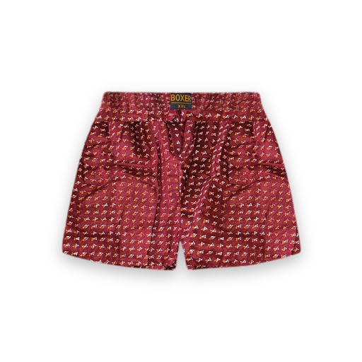 Maroon Colour Cotton Printed Boxer Short For Men's (Size: XXL)