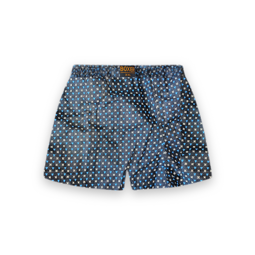 Navy Blue Colour Cotton Printed Boxer Short For Men's (Size: XXL)