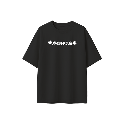 Black Colour Half Sleeve Oversized Round Neck Front and Back Printed T-shirt For Men's (Size: XL)