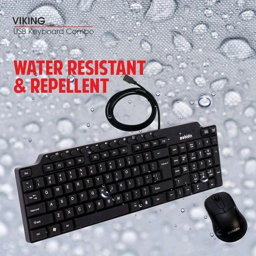 Vikings Wired Keyboard & Mouse Combo – Slim, Elegant & Ergonomic Chiclet Design with Nano Receiver