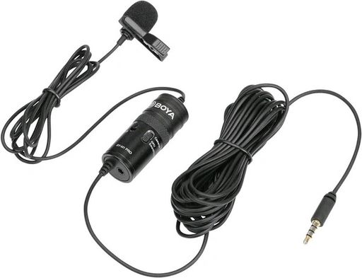 BOYA BY-M1 Pro Lavalier Condenser Microphone – Omnidirectional Mic with 20 Ft Cable for Smartphones, Cameras, Audio Recorders & Laptops