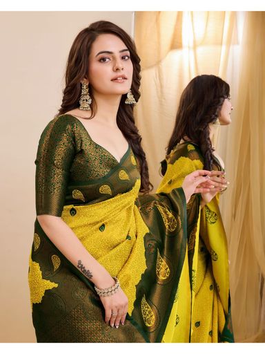 Jacquard Border Silk Saree 