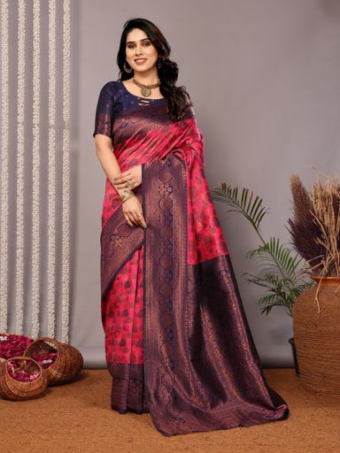 Banarasi Soft Lichi Silk Saree 