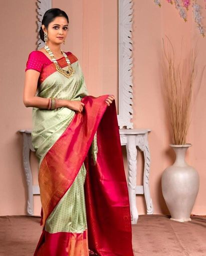 Self Design Bollywood Jacquard Silk Saree