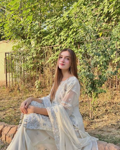 White Embroidered Organza Kurta Set