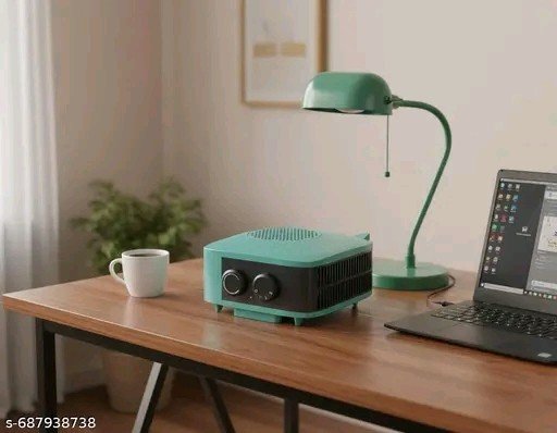 Dual Heating Mode 1000 & 2000 Watt, Overheat Protection, Dual Placement Electric Fan Heater for winter (Green)
