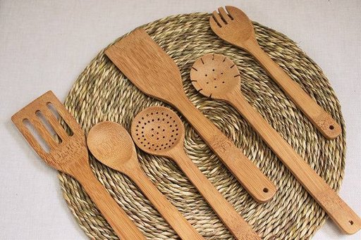 Natural Cutlery Set of 6 in Bamboo