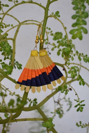 Tukare Strips Bamboo Earring