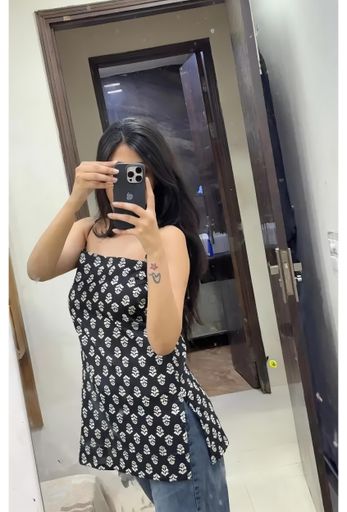 Short back Kurti with tie up back 