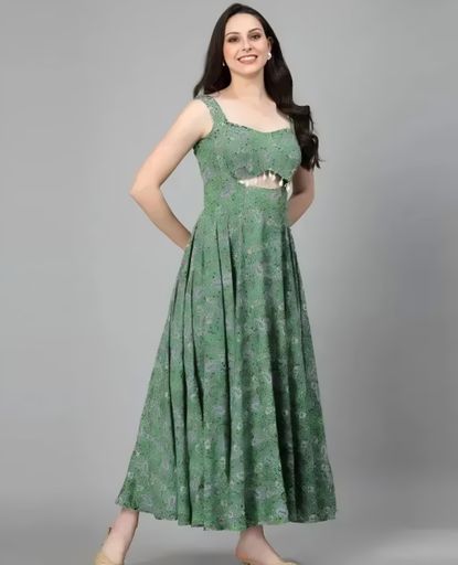 Polyster/Crepe fabric-Jivika Attractive