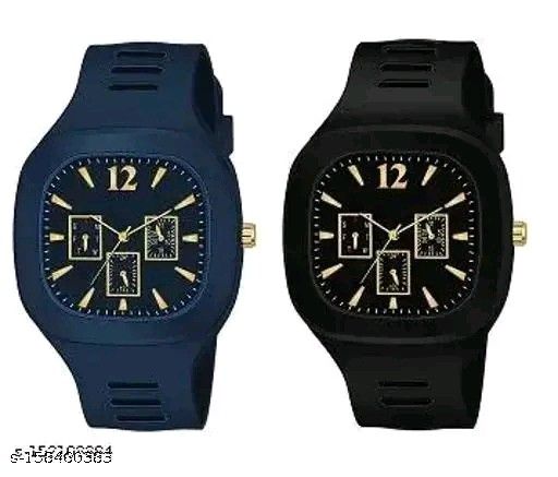 New Sport Classic Designer Black Belt Genuine Analog- Watch PU Belt Analog Watch - For Boys