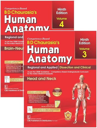📖 BD Chaurasia’s Human Anatomy, 9th Edition – Volume 3 & 4