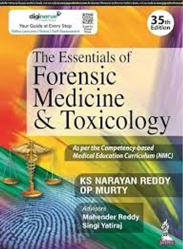 Textbook of Forensic Medicine and Toxicology – O.P. Reddy (35th Edition)