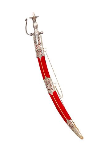 RED TEGA- INDIAN WEDDING TALWAAR