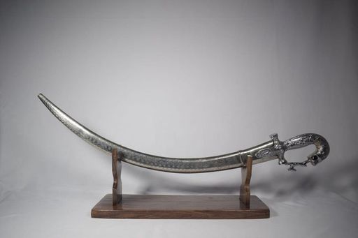 STYLISH SILVER CURVED KIRPAN