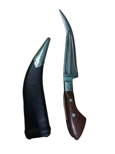 12-INCHES LEATHER COVER SARB LOH PECH KAVACH