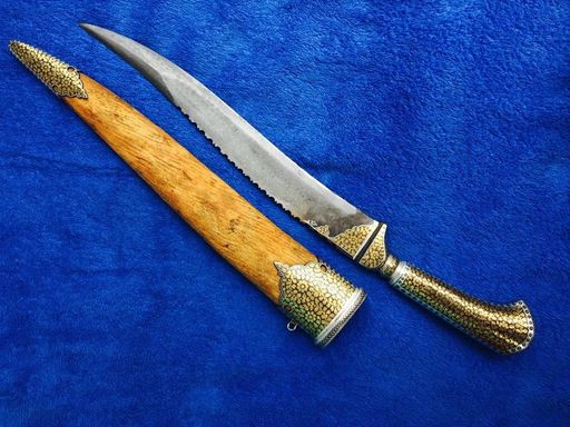 SHAHI SMALL KIRPAN 24 KARAT GOLD INLAY