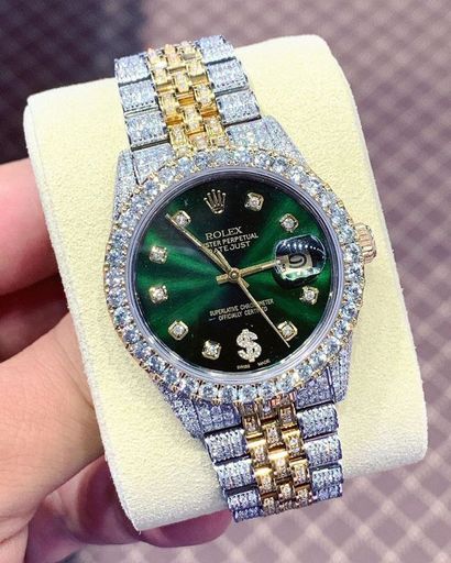 Rolex Lady-Datejust 28 Green Diamond Dial Watch 279383Rbr-0013