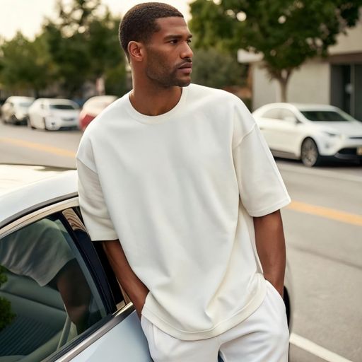 Unisex Premium Oversized T-Shirt with French terry fabric 