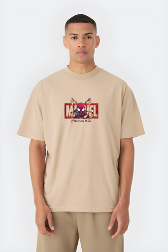 Marvel Edition Spider Man Premium Oversized T-Shirt French terry fabric with thickness of 240 GSM 