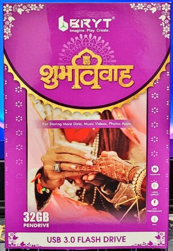 BRYT 32GB PENDRIVE USB 3.1 (Subh Vivah)